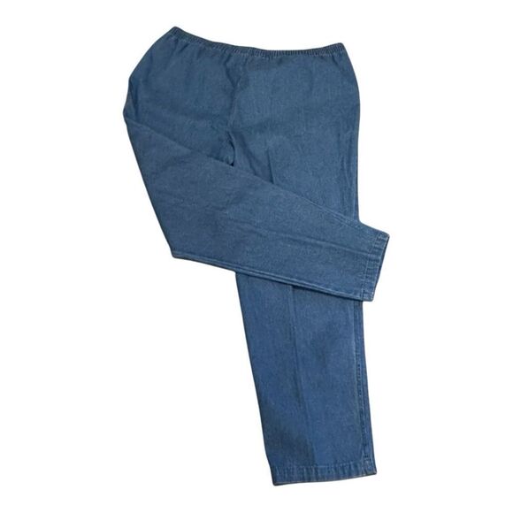 Donnkenny Denim Blue Elastic Waist Pants - Picture 2 of 11